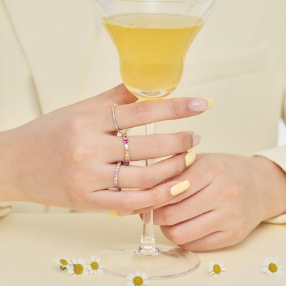 [CharmAmor]Elegant Vivid Round Cut Daily Ring