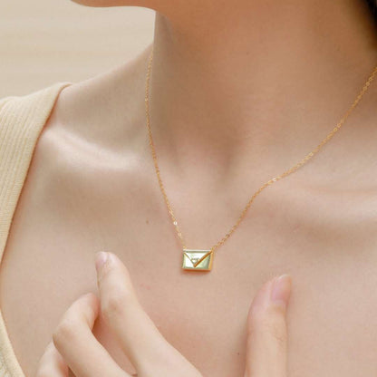 [CharmAmor]Envelope Heart Shape Mother's Day Necklace