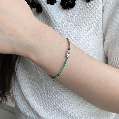 [CharmAmor]Dazzling Colorful Round Cut Daily Bracelet