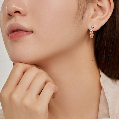 [CharmAmor]Dazzling Colorful Emerald Cut Daily Earrings