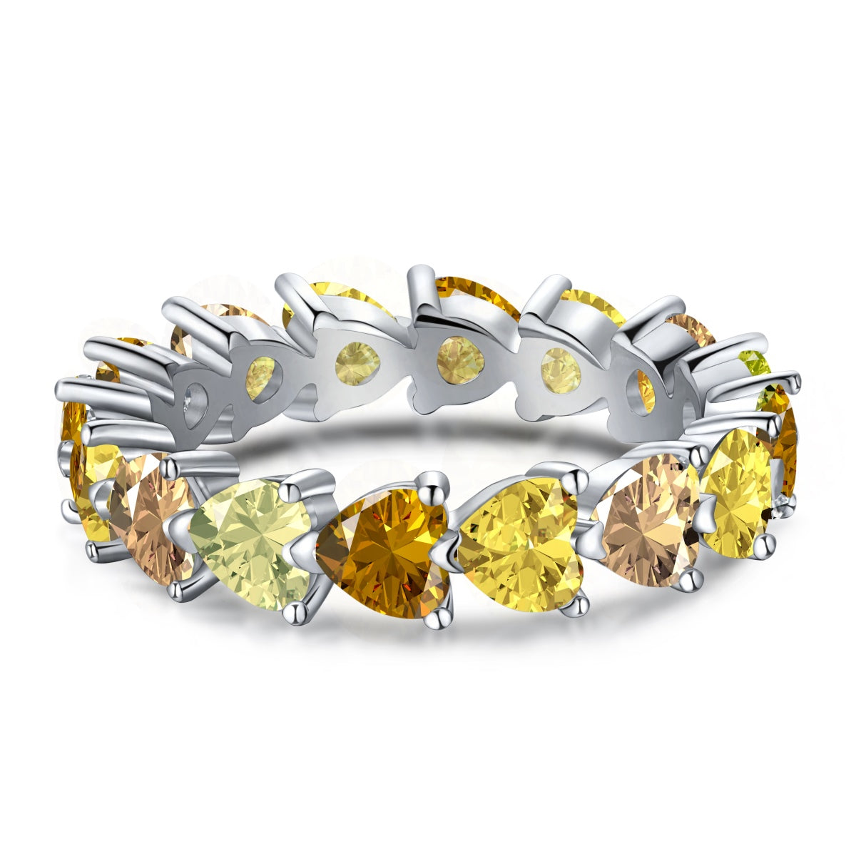 [CharmAmor]0.25 Carat Radiant Romance Heart Cut Lover Ring