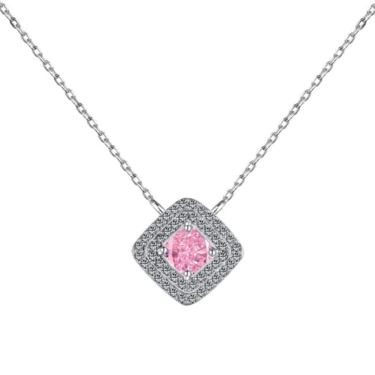 [CharmAmor]Sparkling Asscher Cut Necklace