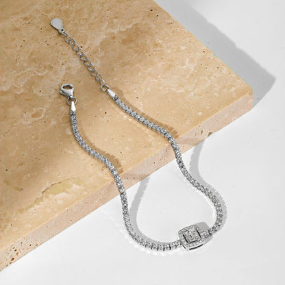 [CharmAmor]Luxurious Dazzling Square Shape Banquet Bracelet