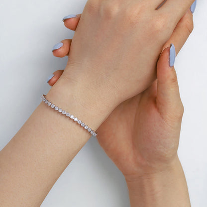 [CharmAmor]Ornate  Sparkling Round Cut Daily Bracelet