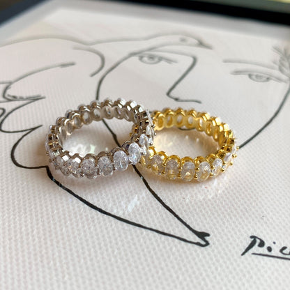 [CharmAmor]Ornate Oval Cut Tennis Ring