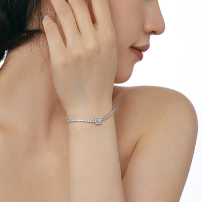 [CharmAmor]Luxurious Dazzling Square Shape Banquet Bracelet
