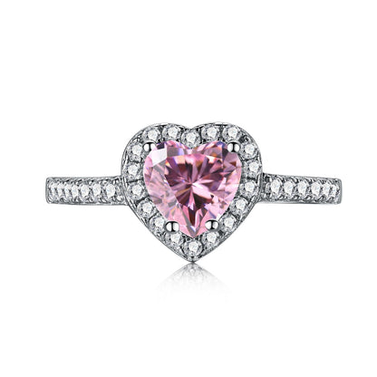 [CharmAmor]Eternity Splashy Romantic Heart Shape Lover Ring