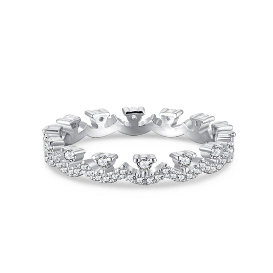 [CharmAmor]Elegant Resplendent Round Shape Party Ring