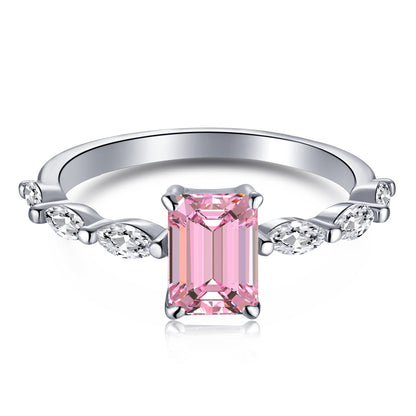 [CharmAmor]1.0 Carat Dainty Resplendent Radiant Cut Daily Ring