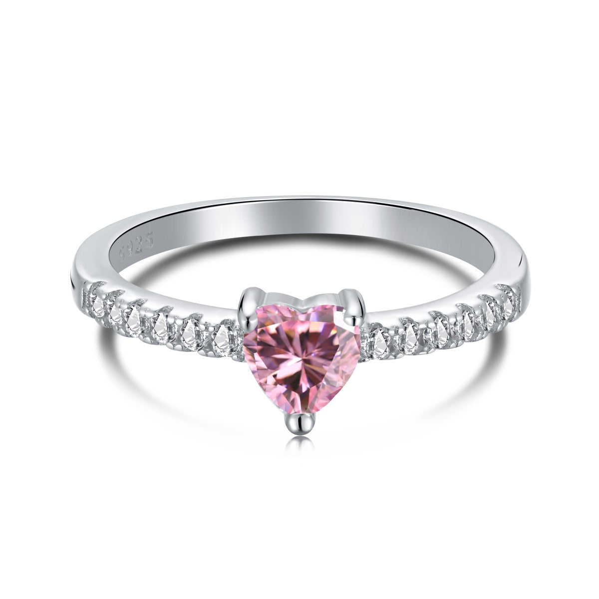 [CharmAmor]0.5 Carat CaratEternity Charming Heart Shape Lover Ring