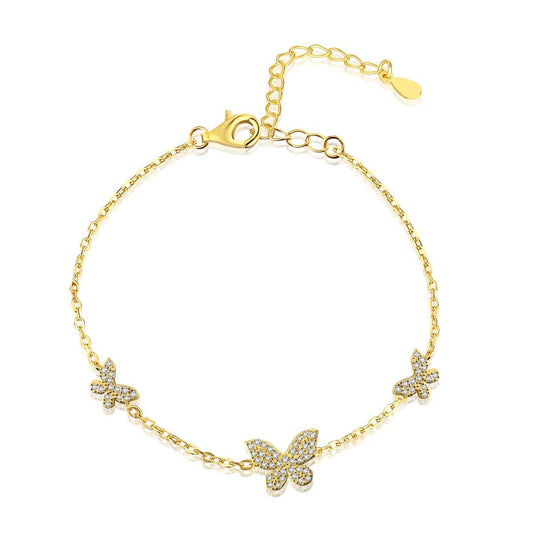 [CharmAmor]Delicate Butterfly Pendant Bracelet