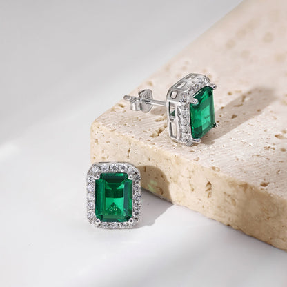 [CharmAmor]Luxurious Dainty Emerald Cut Banquet Earrings