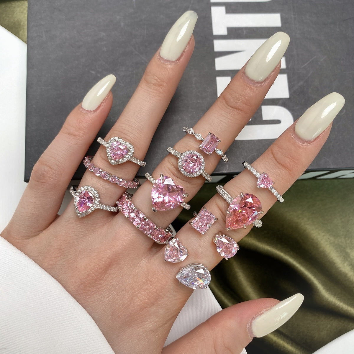 [CharmAmor]0.5 Carat CaratEternity Charming Heart Shape Lover Ring