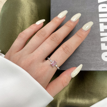 [CharmAmor]1.0 Carat Dainty Resplendent Radiant Cut Daily Ring