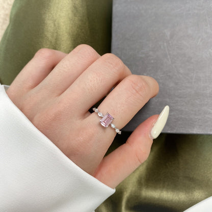 [CharmAmor]1.0 Carat Dainty Resplendent Radiant Cut Daily Ring