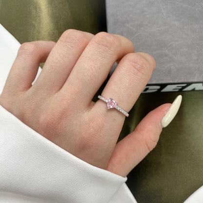 [CharmAmor]0.5 Carat CaratEternity Charming Heart Shape Lover Ring