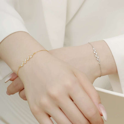 [CharmAmor]Elegant Wheat Leaves Shape Bracelet