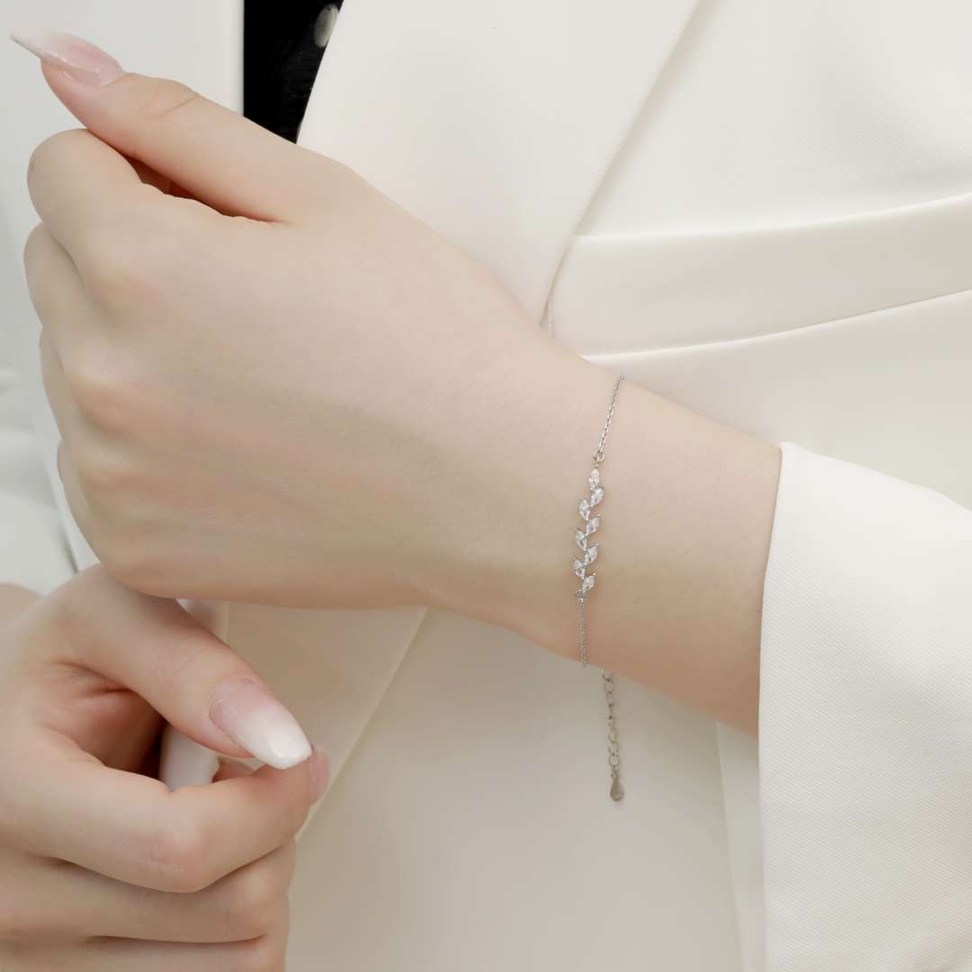 [CharmAmor]Elegant Wheat Leaves Shape Bracelet