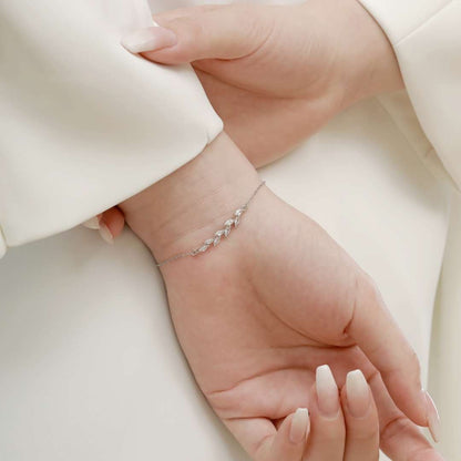 [CharmAmor]Elegant Wheat Leaves Shape Bracelet