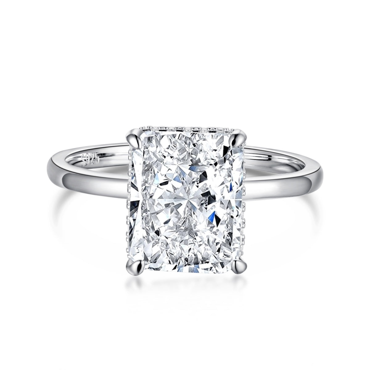 [CharmAmor]4.0 Carat Ornate Enchanting Radiand Cut Banquet Ring