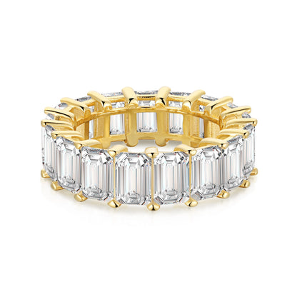 [CharmAmor]0.75 Carat Elegant Emerald Cut Tennis Ring