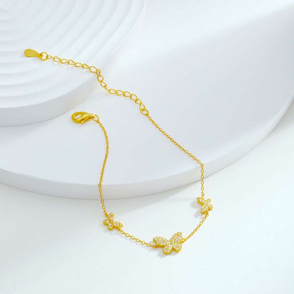 [CharmAmor]Delicate Butterfly Pendant Bracelet