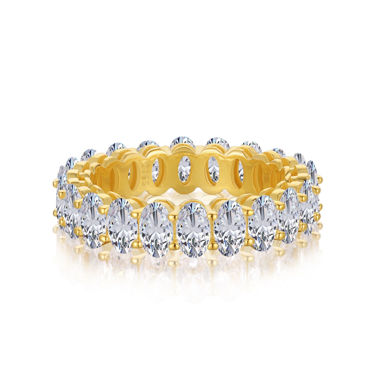 [CharmAmor]Ornate Oval Cut Tennis Ring