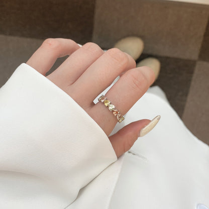 [CharmAmor]0.25 Carat Radiant Romance Heart Cut Lover Ring