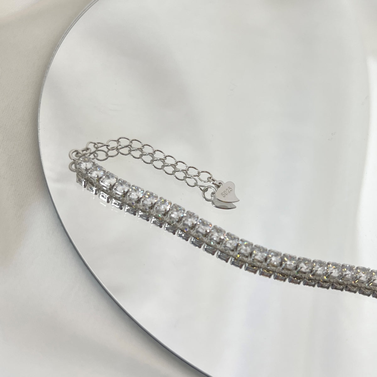 [CharmAmor]Sparkling Round Cut Daily Bracelet