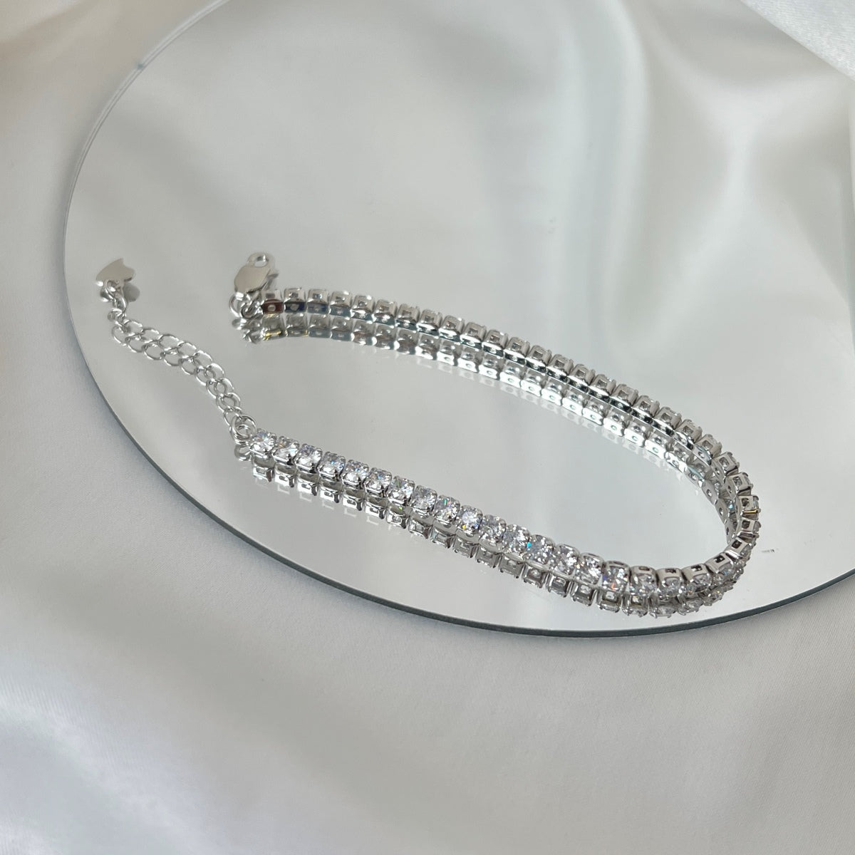 [CharmAmor]Sparkling Round Cut Daily Bracelet