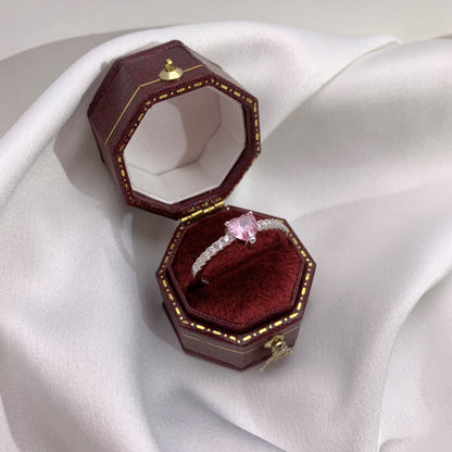 [CharmAmor]0.5 Carat CaratEternity Charming Heart Shape Lover Ring