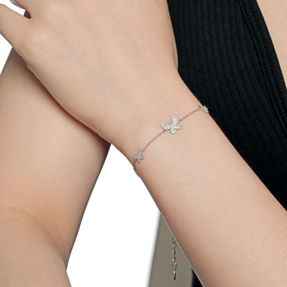 [CharmAmor]Delicate Butterfly Pendant Bracelet