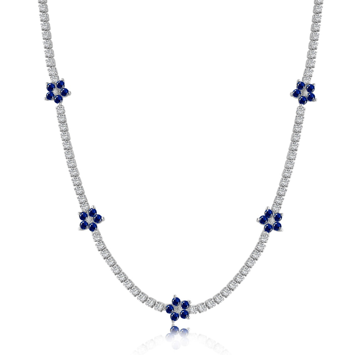 [CharmAmor]Luxurious Colorful Flower Tennis Necklace