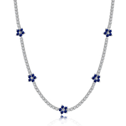 [CharmAmor]Luxurious Colorful Flower Tennis Necklace