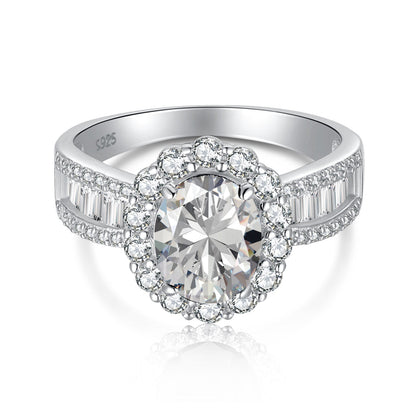 [CharmAmor]1.5 Carat Dazzling Charming Oval Cut Banquet Ring