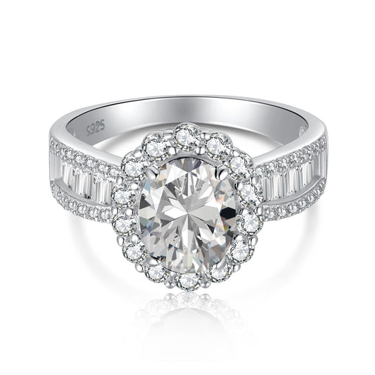 [CharmAmor]1.5 Carat Dazzling Charming Oval Cut Banquet Ring