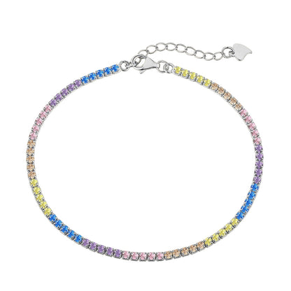 [CharmAmor]Dazzling Colorful Round Cut Daily Bracelet