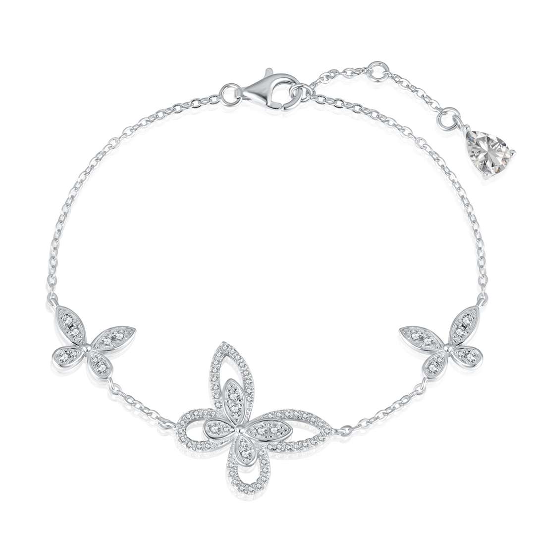 [CharmAmor]Delicate Butterfly Pendant Bracelet