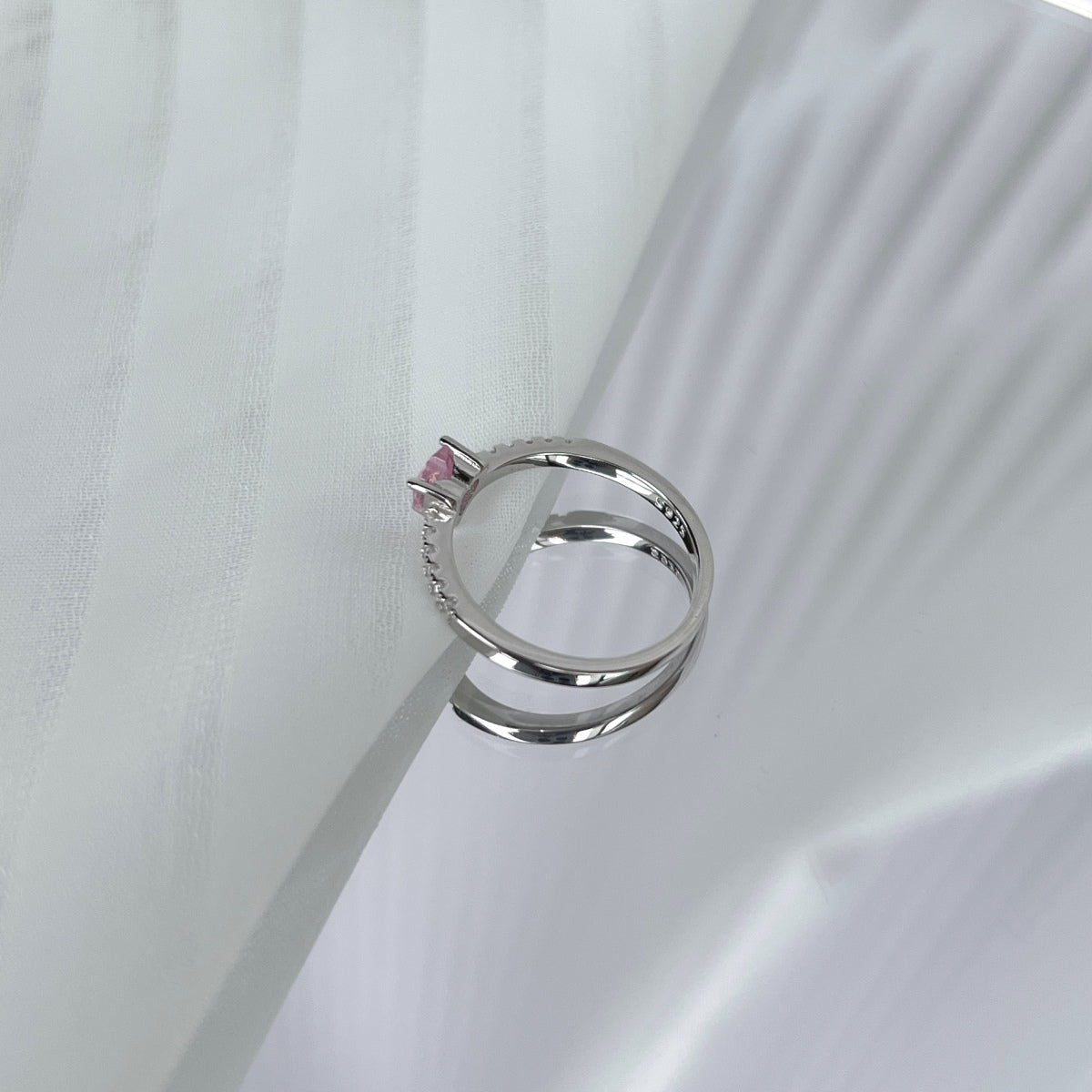 [CharmAmor]0.5 Carat CaratEternity Charming Heart Shape Lover Ring
