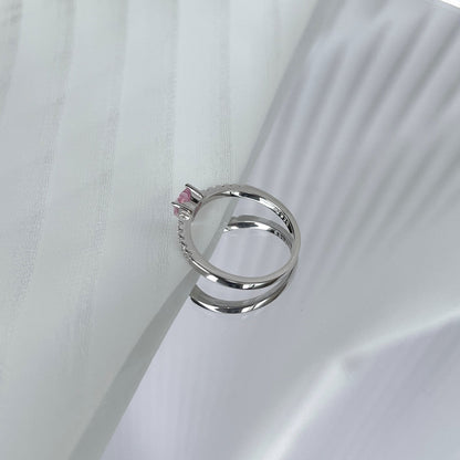 [CharmAmor]0.5 Carat CaratEternity Charming Heart Shape Lover Ring