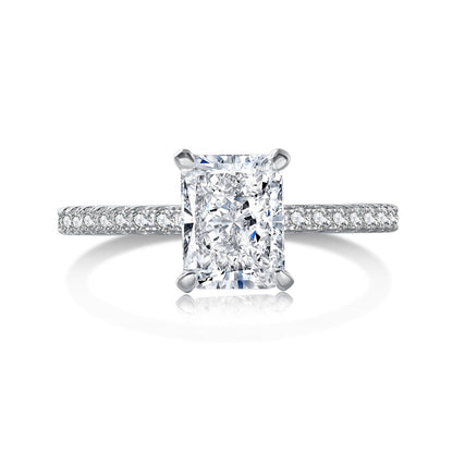[CharmAmor]2.0 Carat Dazzling Sparkling Radiant Cut Party Ring