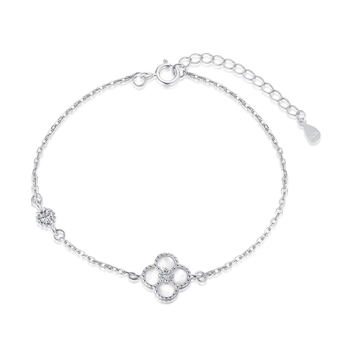[CharmAmor]Delicate Four Leaf Clover Bracelet