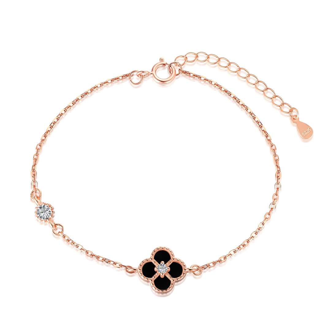[CharmAmor]Delicate Four Leaf Clover Bracelet