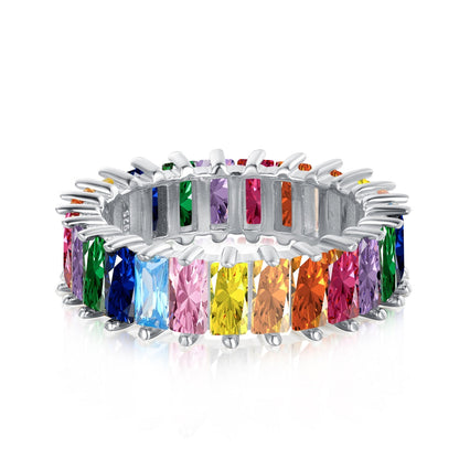 [CharmAmor]Unique Colorful Radiant Cut RIng