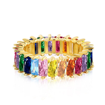 [CharmAmor]Unique Colorful Radiant Cut RIng