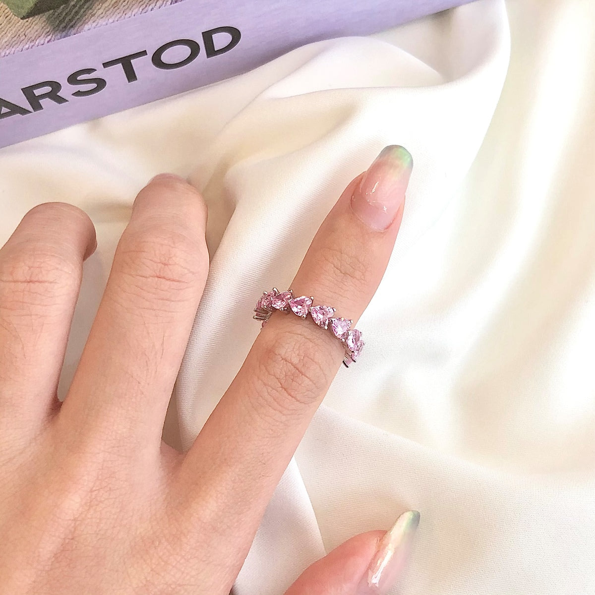 [CharmAmor]0.25 Carat Radiant Romance Heart Cut Lover Ring