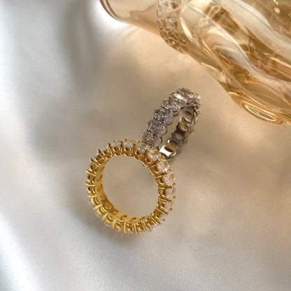 [CharmAmor]Ornate Oval Cut Tennis Ring