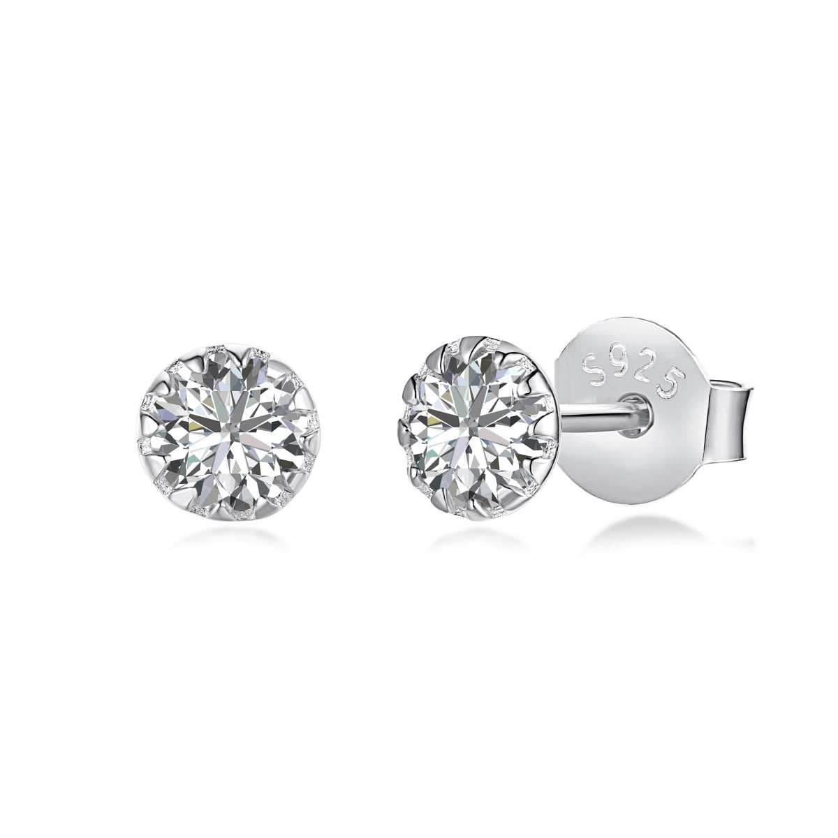 [CharmAmor]Sparkling Colorful Round Shape Earrings