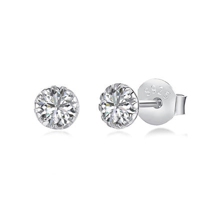 [CharmAmor]Sparkling Colorful Round Shape Earrings