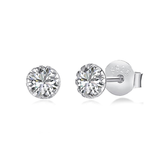 [CharmAmor]Sparkling Colorful Round Shape Earrings